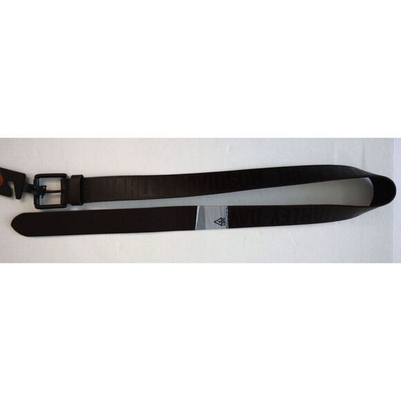 Harley-Davidson BMM042 Men's Sz L (38/40) Dark Brown Genuine Leather Logo Belt - Picture 15 of 16